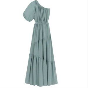 Cuyana Gathered One Shoulder Dress